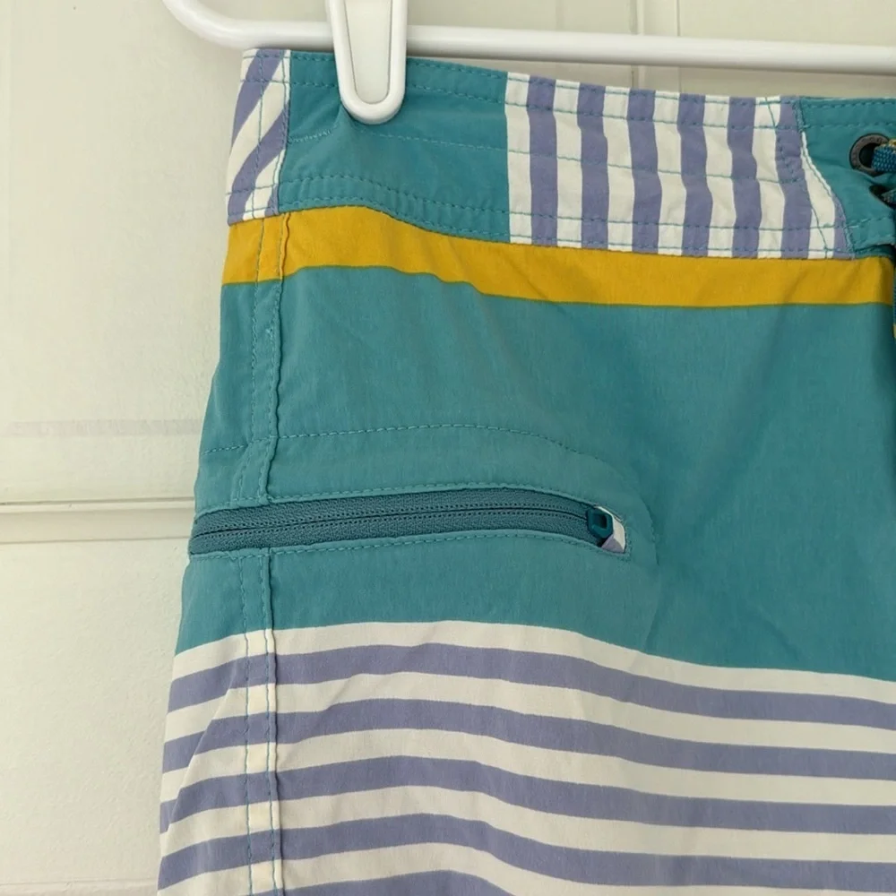 PATAGONIA board shorts size 32 blue yellow swim surfing - Picture 5 of 7